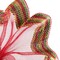 10.5" Border Stripe Metallic Mesh Ribbon: Red/Lime/Gold (10 Yards)